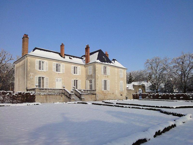 Le Manoir de Clénord sous la neige