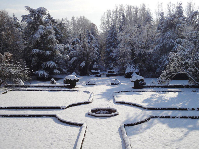 Le Manoir de Clénord sous la neige