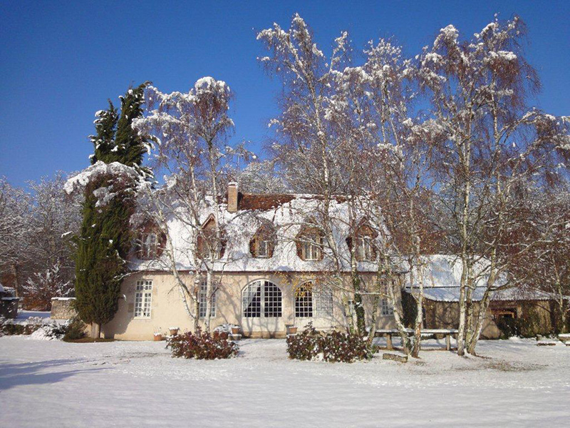 Le Manoir de Clénord sous la neige