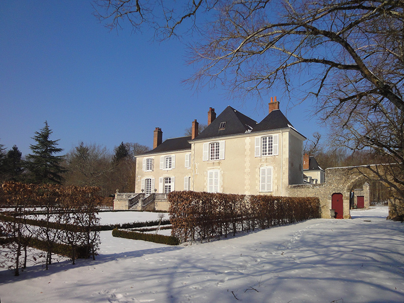 Le Manoir de Clénord sous la neige