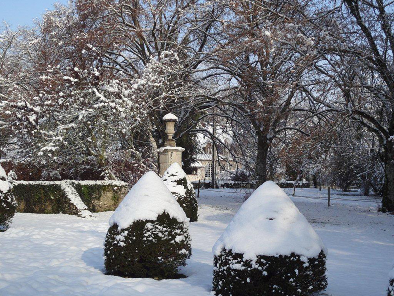 Le Manoir de Clénord sous la neige